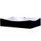 Novatto Black and White Porcelain Bath Sink with Brushed Nickel Pop-up Drain NP-01134BWBN - alternate 3